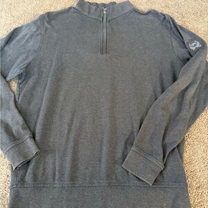 Peter Millar Men's Gray Quarter-Zip Pullover